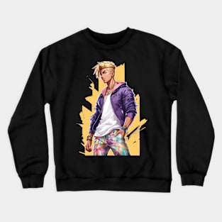 Cute Anime Boy Crewneck Sweatshirt